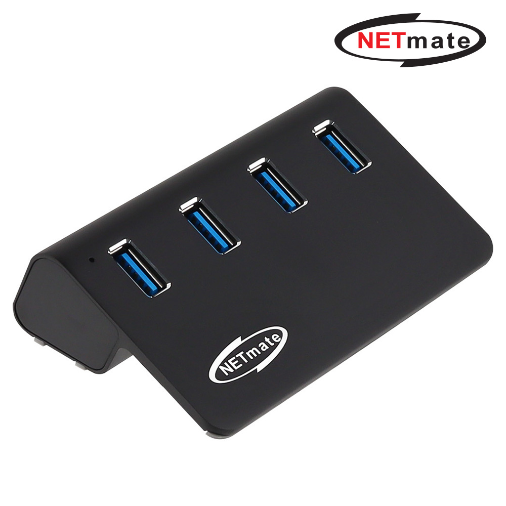 강원전자 넷메이트 USB3.2 4포트 허브 (블랙) NM-UT324B