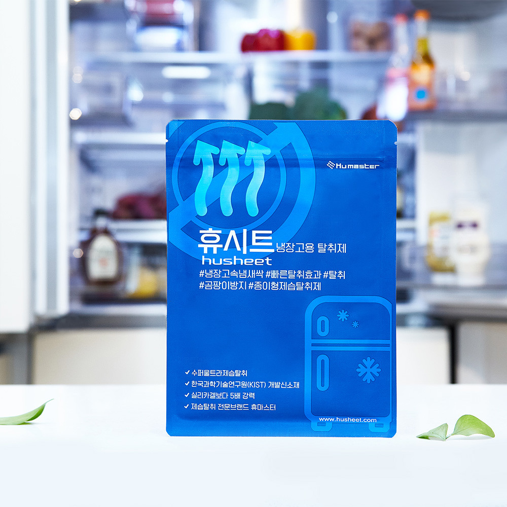 휴시트 냉장고 탈취제 종이형 김치 음식 냄세 탈취 1팩5매 - 상품 이미지