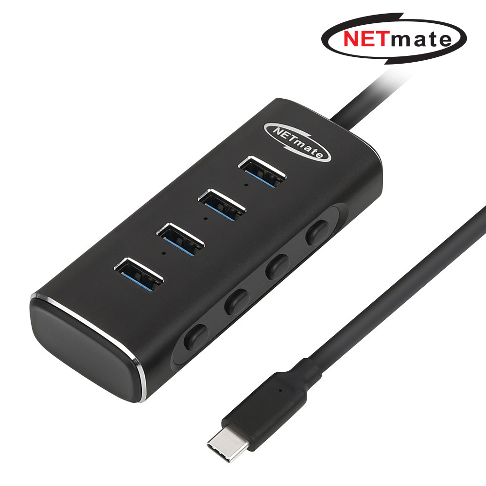 강원전자 넷메이트 USB3.1 Type C 4포트 허브 NM-UBC301
