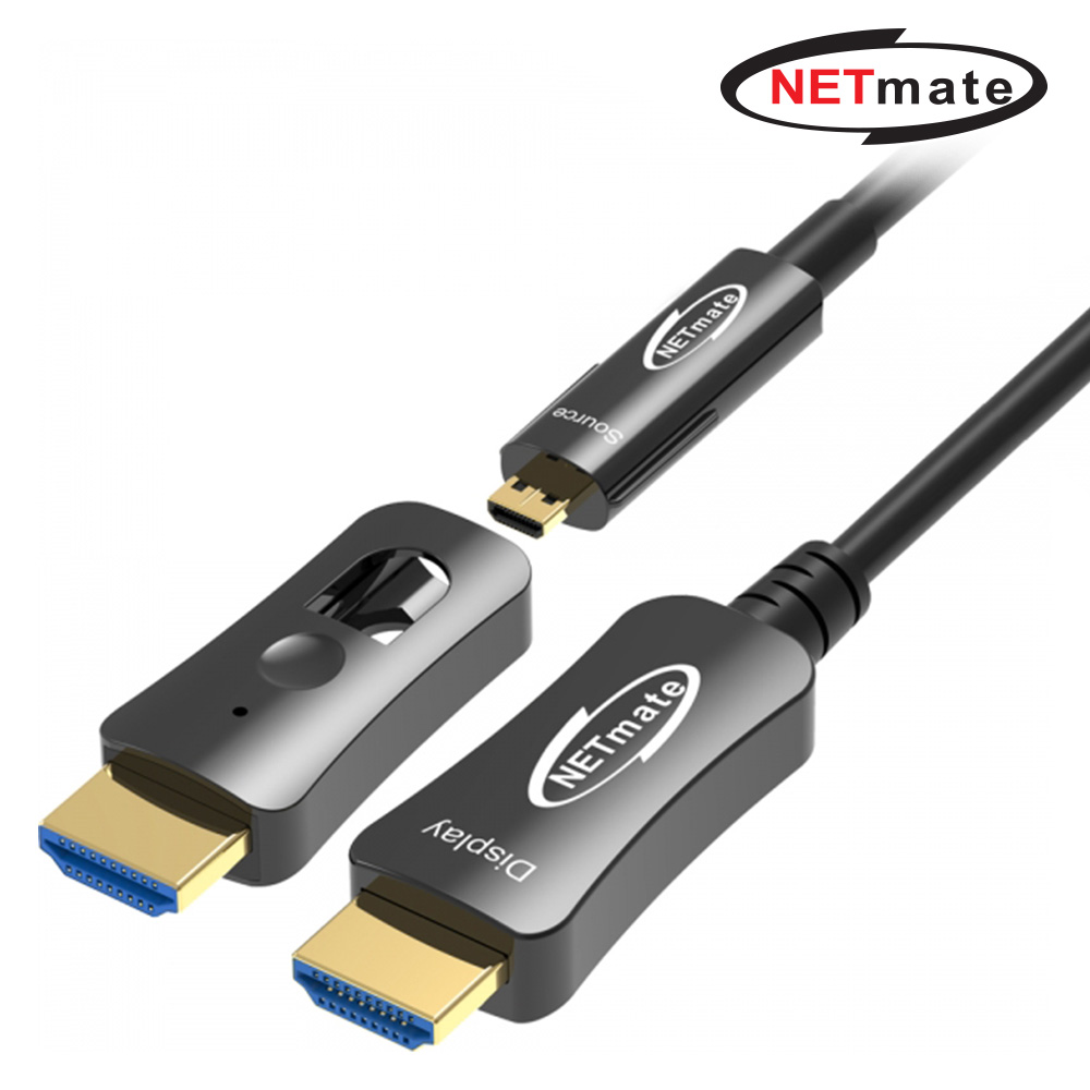 강원전자 넷메이트 HDMI2.0 Hybrid AOC 배관용 케이블 50m, 1개 - 상품 이미지