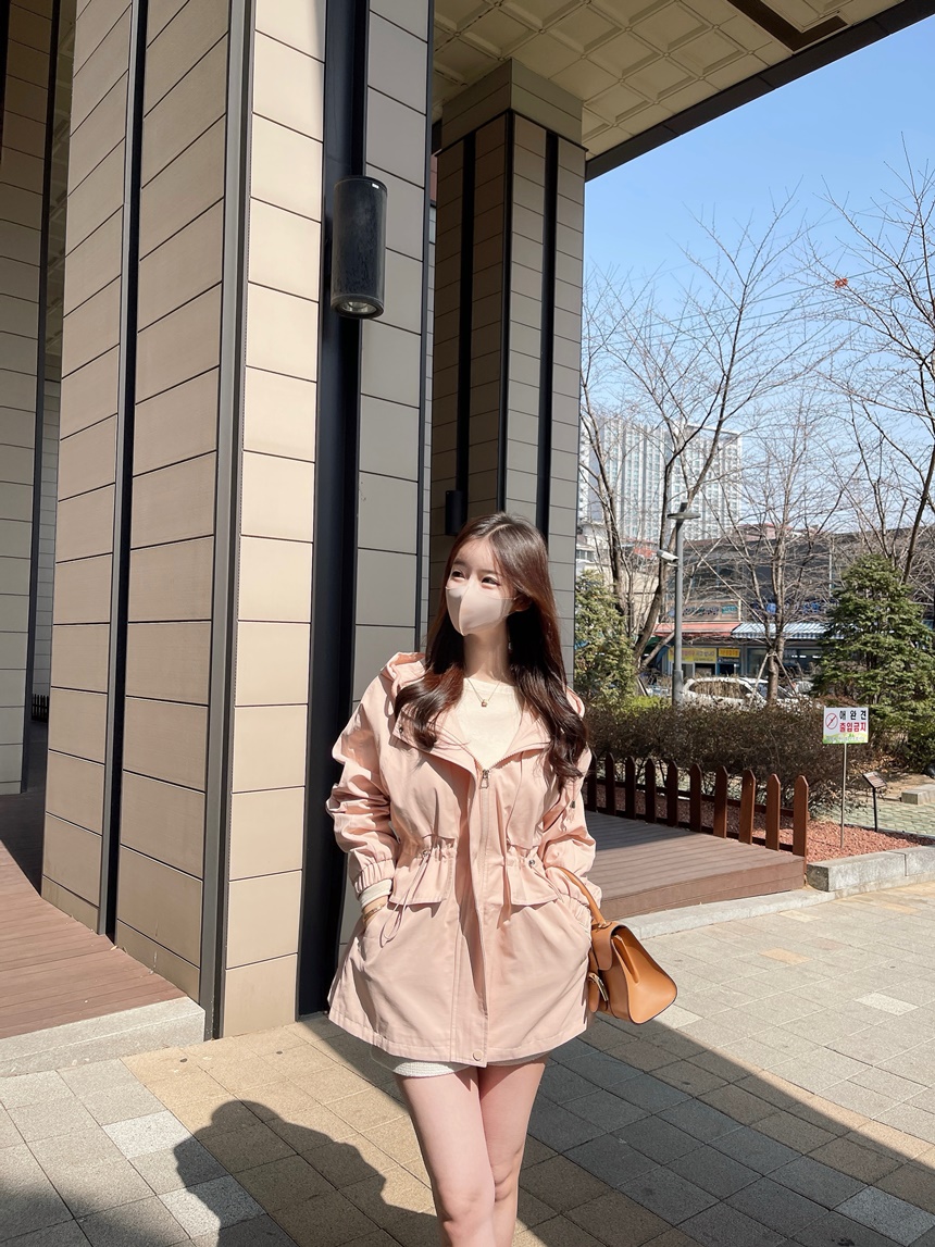 [신상💛핏보장]몽 스트링 후드 숏 루즈핏 야상 집업 자켓 상세 이미지 12