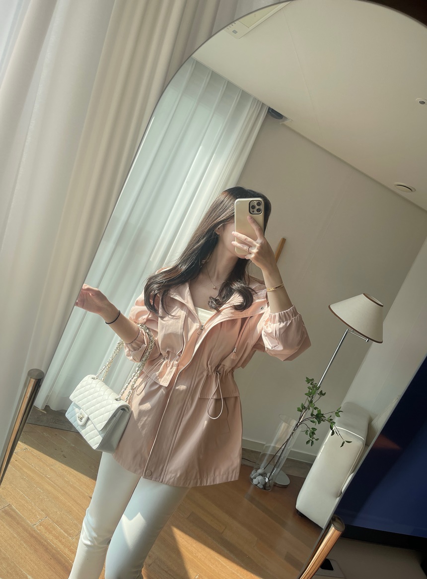 [신상💛핏보장]몽 스트링 후드 숏 루즈핏 야상 집업 자켓 상세 이미지 7
