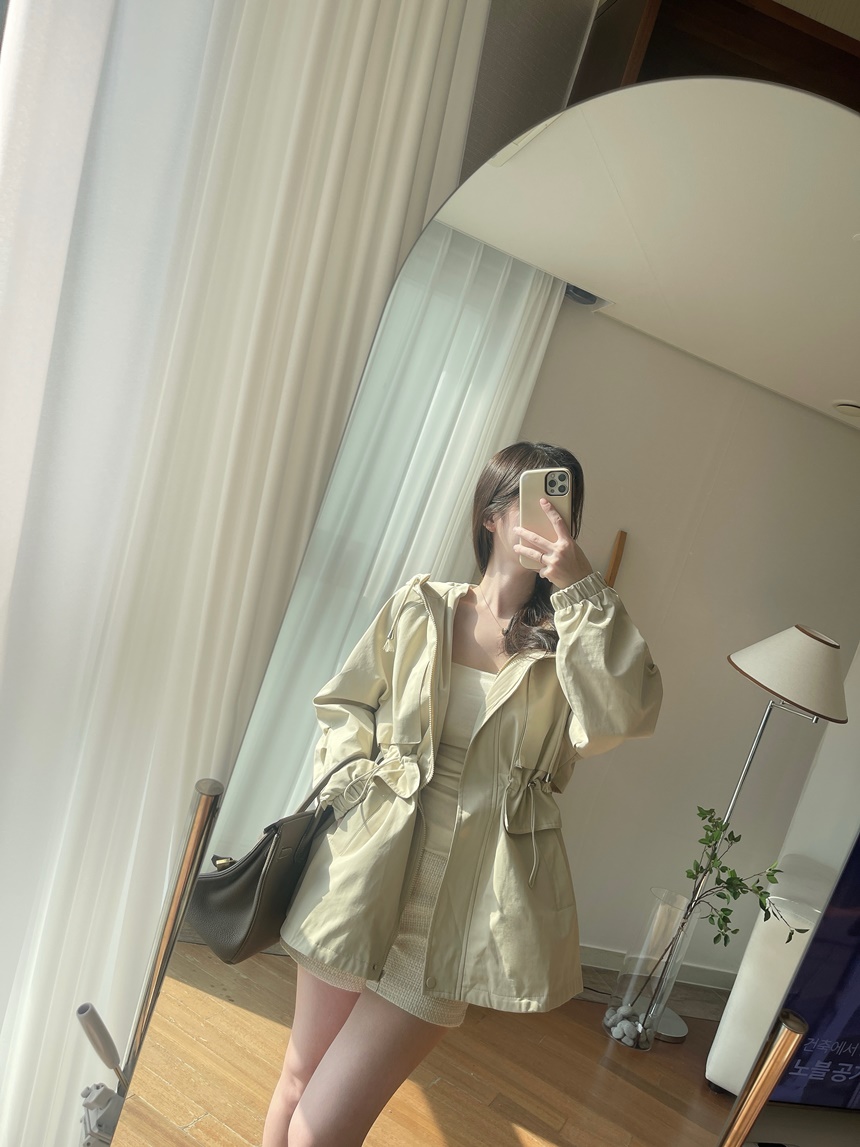 [신상💛핏보장]몽 스트링 후드 숏 루즈핏 야상 집업 자켓 상세 이미지 26