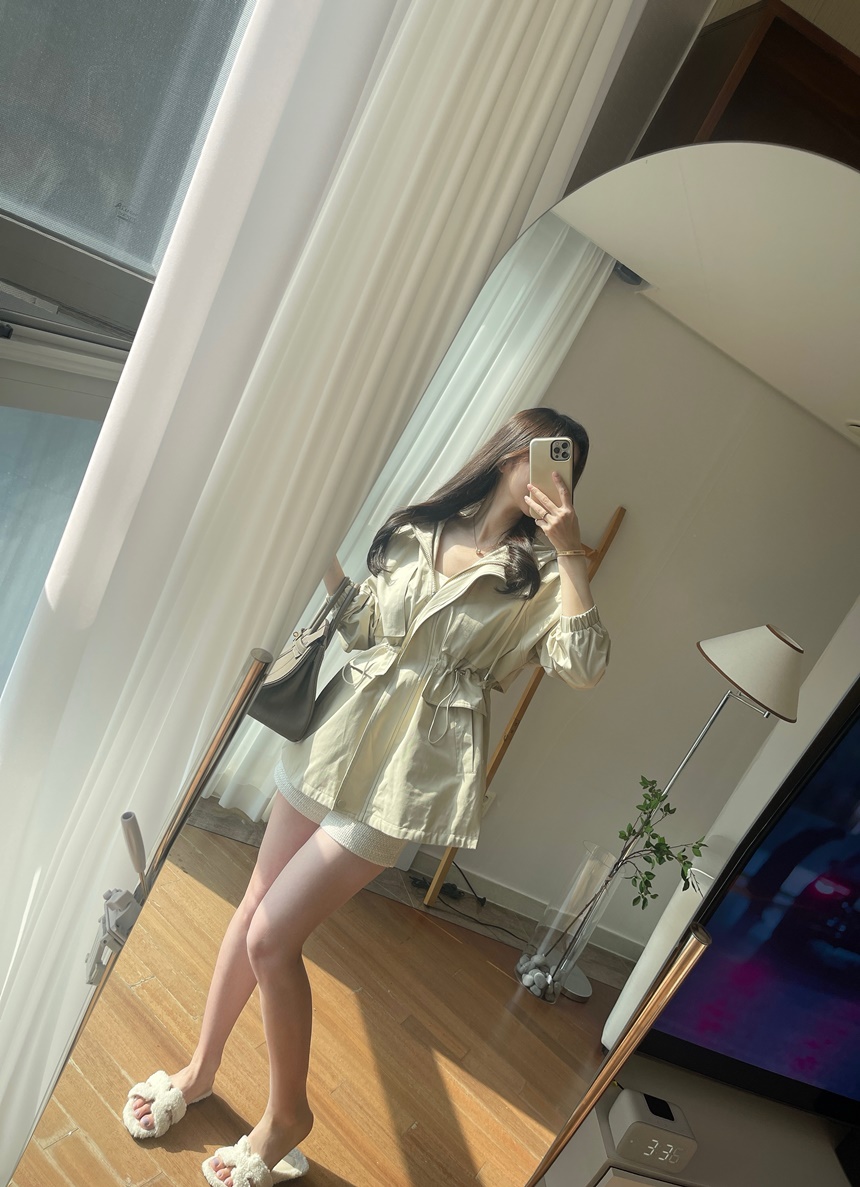[신상💛핏보장]몽 스트링 후드 숏 루즈핏 야상 집업 자켓 상세 이미지 34