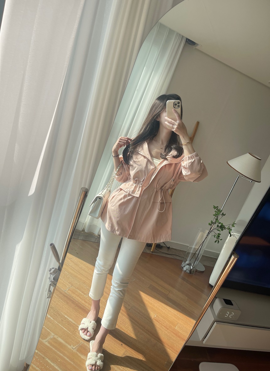 [신상💛핏보장]몽 스트링 후드 숏 루즈핏 야상 집업 자켓 상세 이미지 3