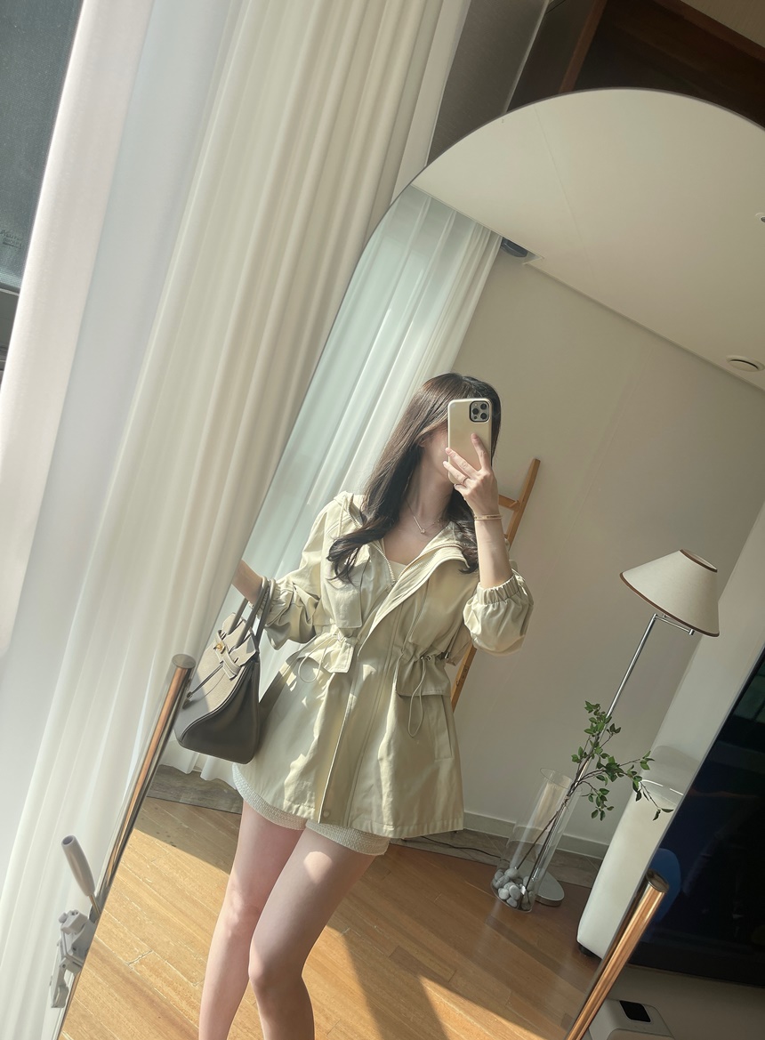 [신상💛핏보장]몽 스트링 후드 숏 루즈핏 야상 집업 자켓 상세 이미지 29