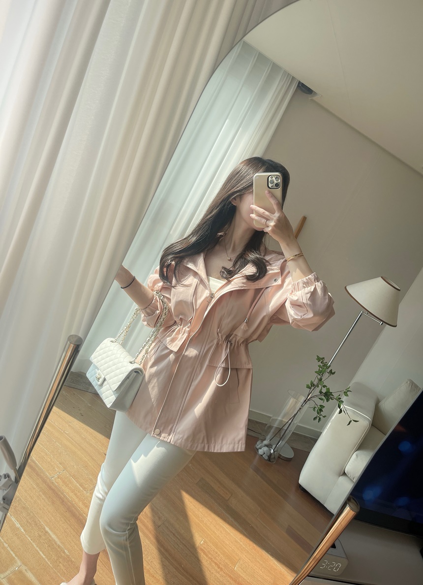 [신상💛핏보장]몽 스트링 후드 숏 루즈핏 야상 집업 자켓 상세 이미지 6