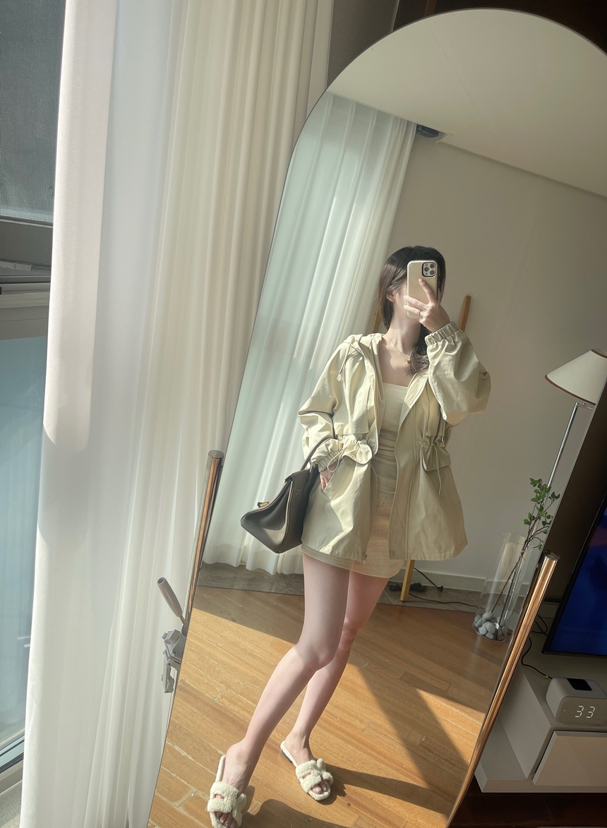 [신상💛핏보장]몽 스트링 후드 숏 루즈핏 야상 집업 자켓 상세 이미지 27
