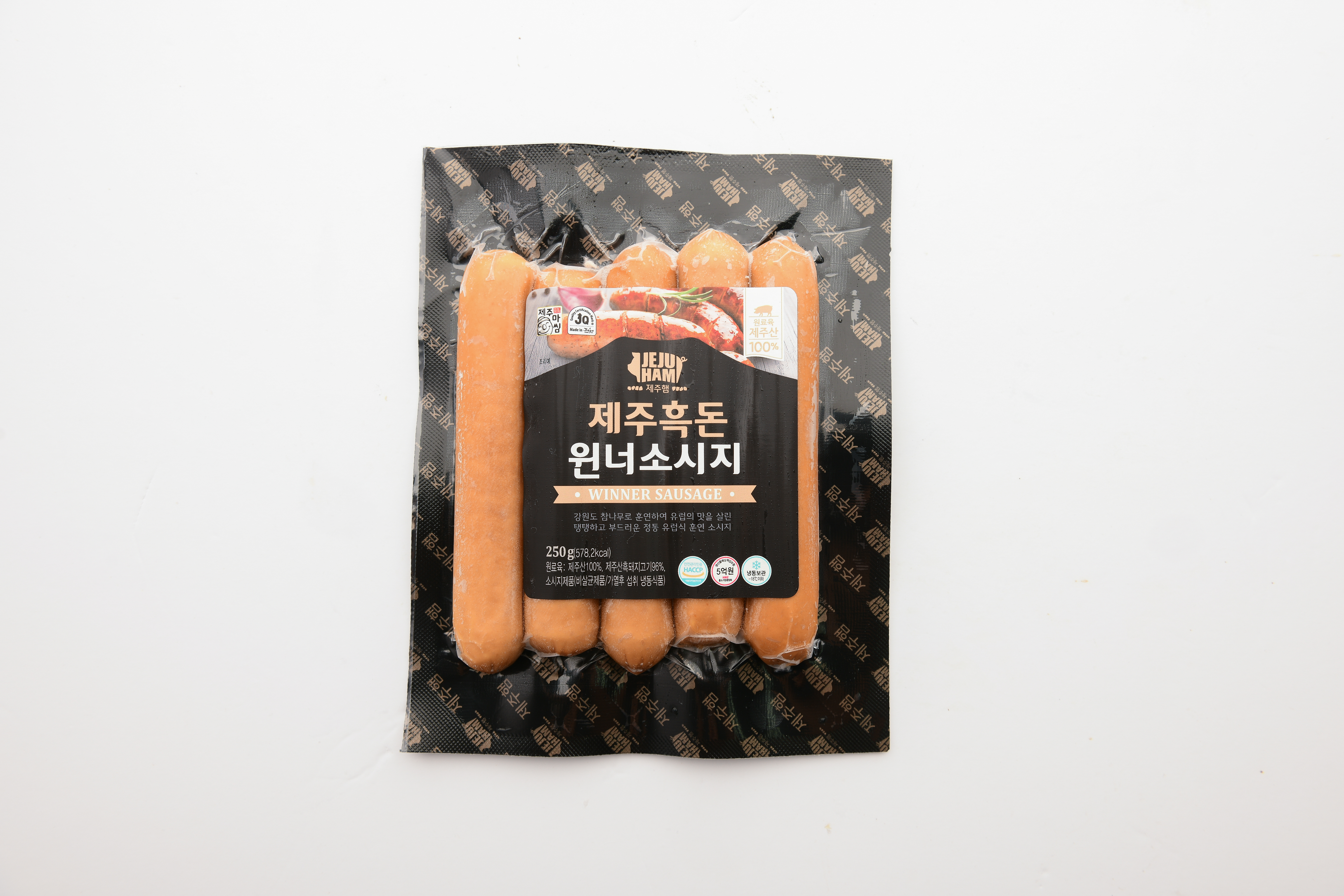 아질산나트륨 발색제 무첨가 착한 소시지 제주햄 제주 흑돈 수제 소세지 3종 이미지 7