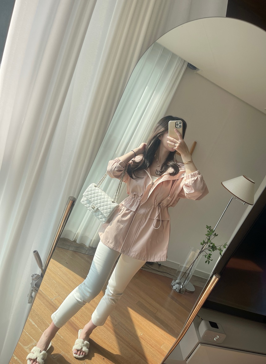 [신상💛핏보장]몽 스트링 후드 숏 루즈핏 야상 집업 자켓 상세 이미지 5