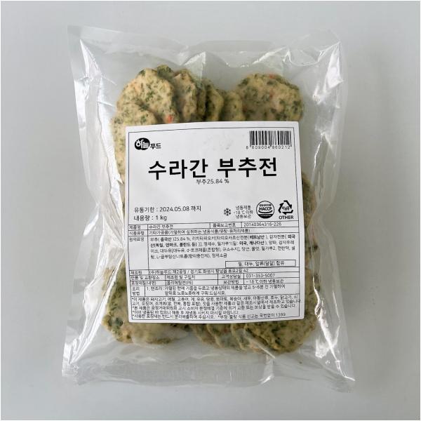 수라간 부추전 하늘푸드 1kg(30~34개입) 하늘푸드 냉동 : 식재온
