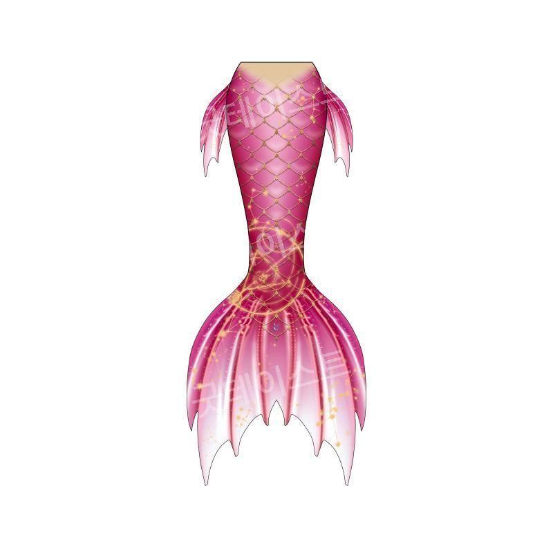 아쿠아리움 인어공주 다이빙 수트 머메이드 아웃핏 슬림핏 수족관 빅테일 프리다이빙 공연복 이미지 6