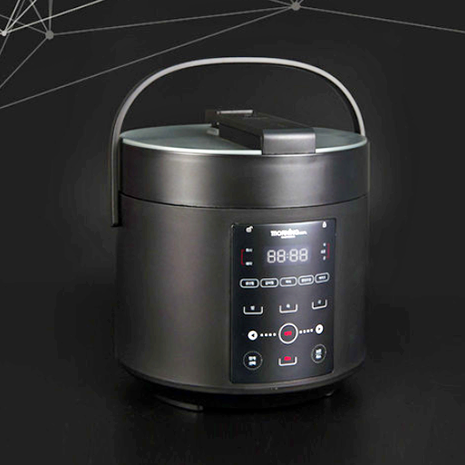 블랙 1인 2인 미니 전기 압력 밥솥 소형 압력 밥솥
