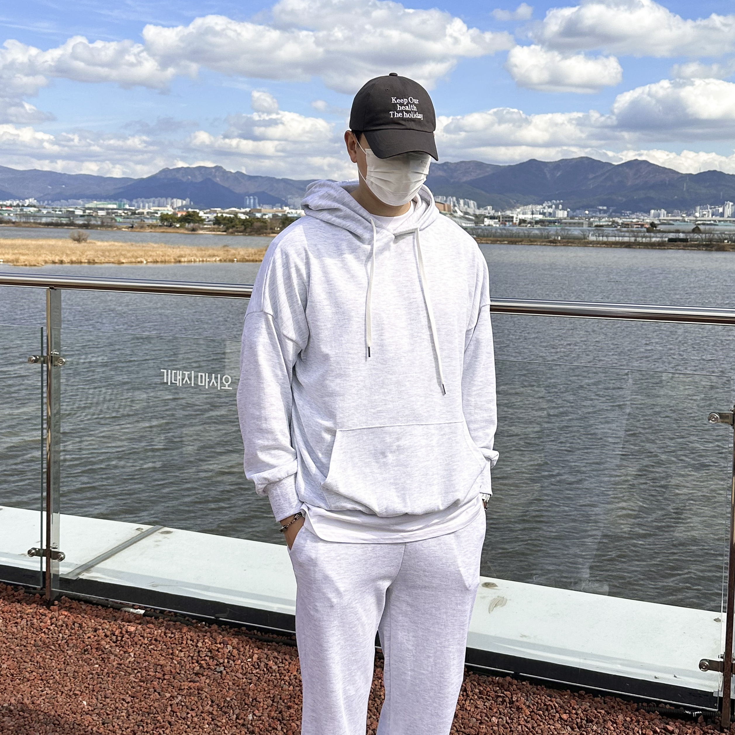 M-3XL 남녀공용 빅사이즈 오버핏 무지 후드티셔츠 4color - 상품 이미지
