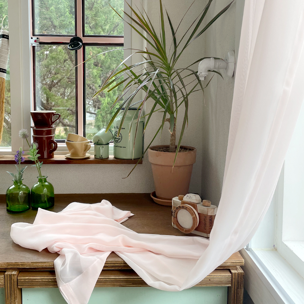 발레리나 쉬폰 속커튼 차르르 아이방 여아 남아 빈티지 레트로 핑크