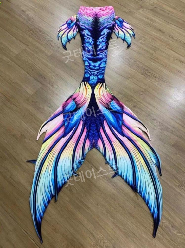 머메이드 아웃핏 수족관 인어공주 다이빙 슈트 공연 아쿠아리움 프리다이빙 피쉬테일 맞춤형가능 - 상세 이미지 3