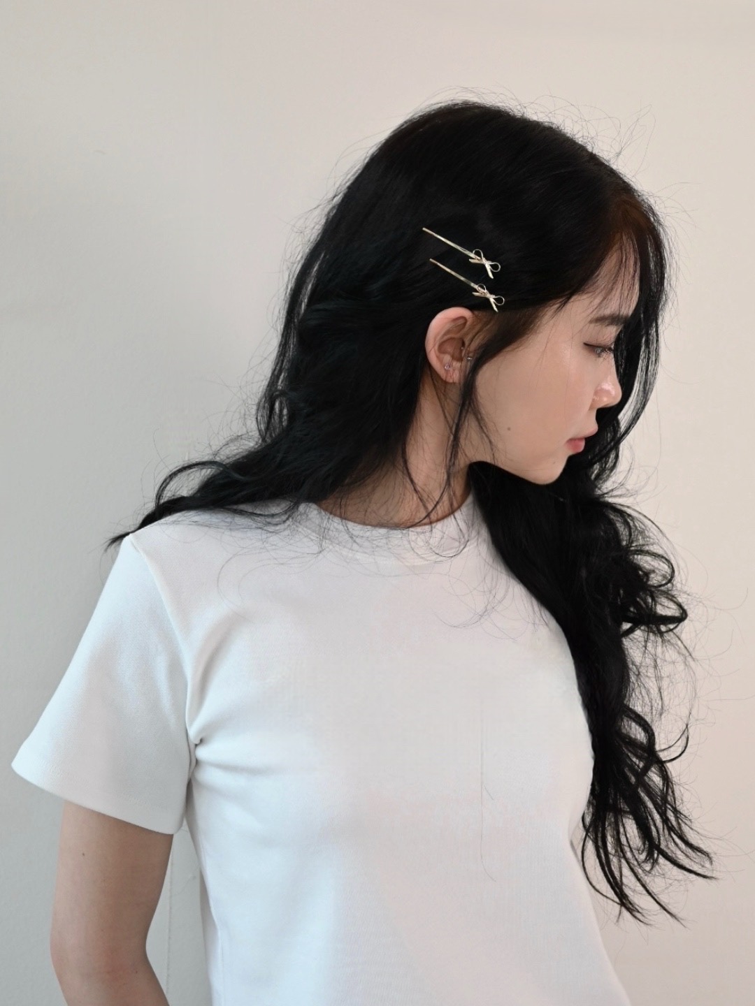 2개SET 메탈 프레젠트 작은 리본 헤어 실핀 세트 미니 바비핀 이미지 8