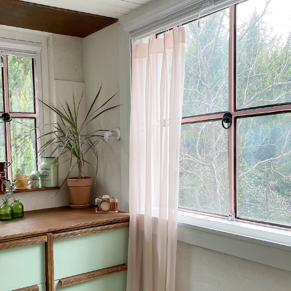 발레리나 쉬폰 속커튼 차르르 아이방 여아 남아 빈티지 레트로 핑크