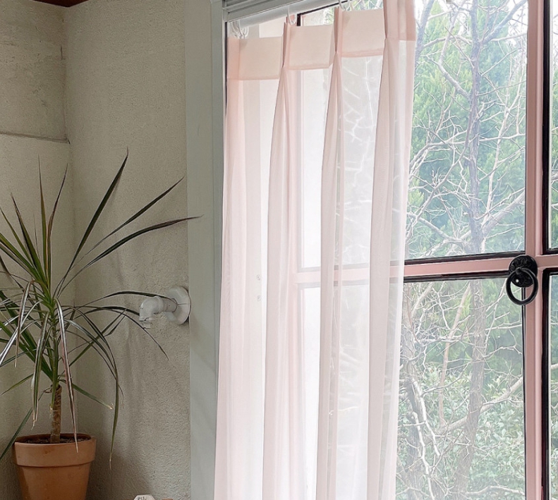 발레리나 쉬폰 속커튼 차르르 아이방 여아 남아 빈티지 레트로 핑크