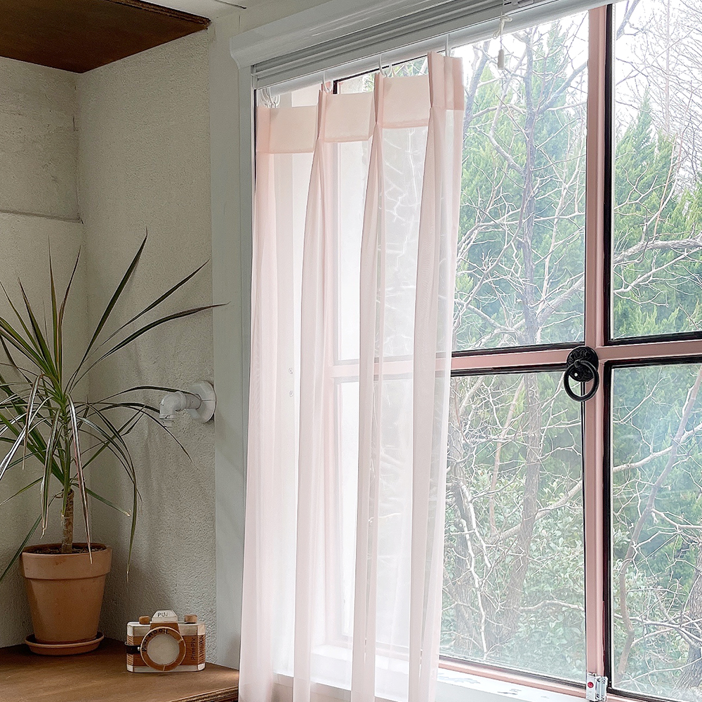 발레리나 쉬폰 속커튼 차르르 아이방 여아 남아 빈티지 레트로 핑크