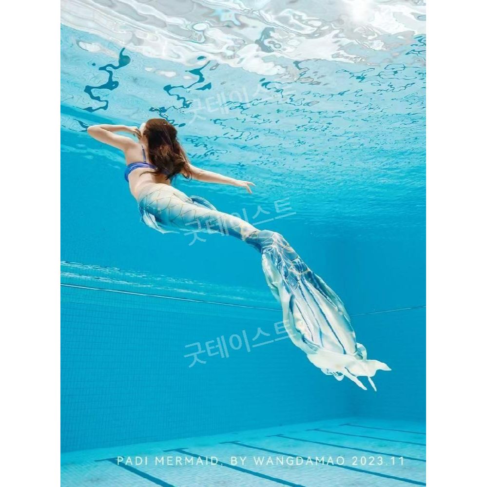 아쿠아리움 인어공주 다이빙 수트 머메이드 아웃핏 슬림핏 수족관 빅테일 프리다이빙 공연복 - 상품 이미지
