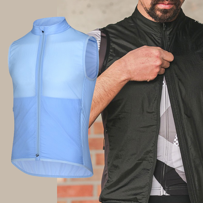 NSR 클럽 울트라 라이트 패커블 질렛 자전거 방풍 윈드 조끼 남성