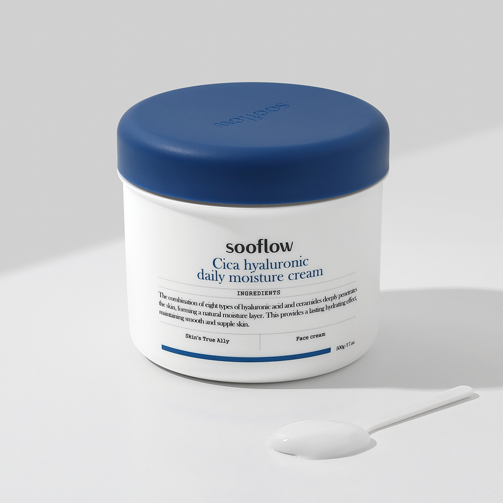 히알루론산 대용량 병풀 수분크림 500g/시카 물광 탄력 보습 영양 판테놀
