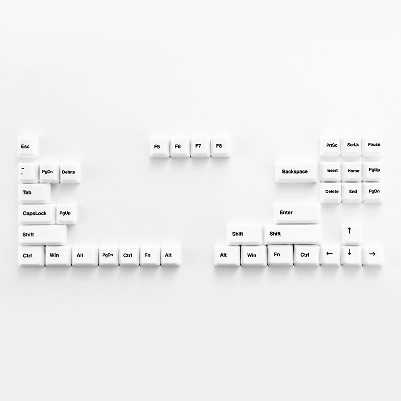 Cerakey 세라키 키캡 도자기 세라믹 키캡 B세트 Ceramic Keycaps 화이트 영어각인 - 상세 이미지 3