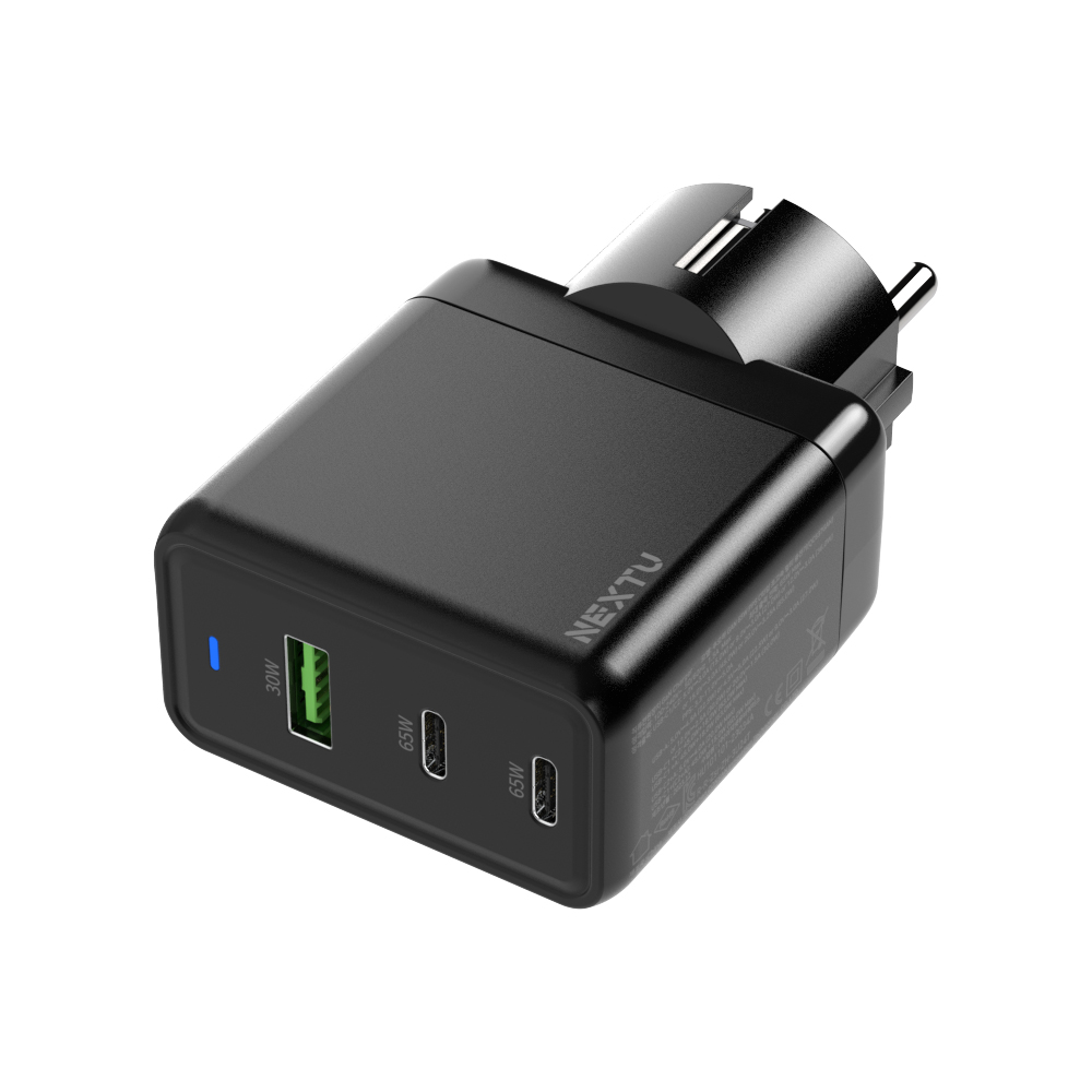 [리퍼상품P] 넥스트유 추오하 3포트 65W USB PD PPS GaN 멀티 초고속 접지충전기 BLACK 이미지 8