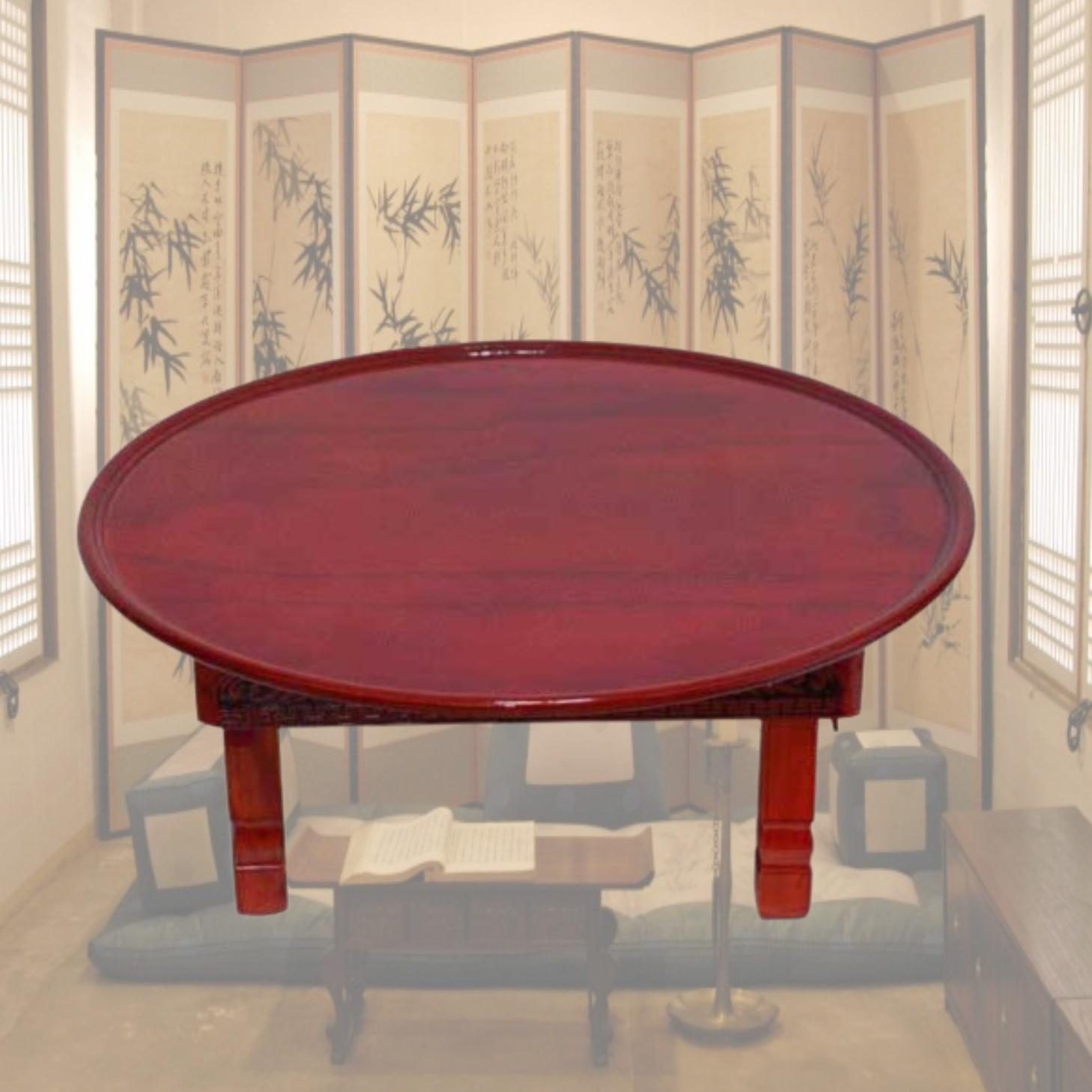 남원 둥근 교자상 60cm 가정용 밥상 손님 초대상 손님용 상