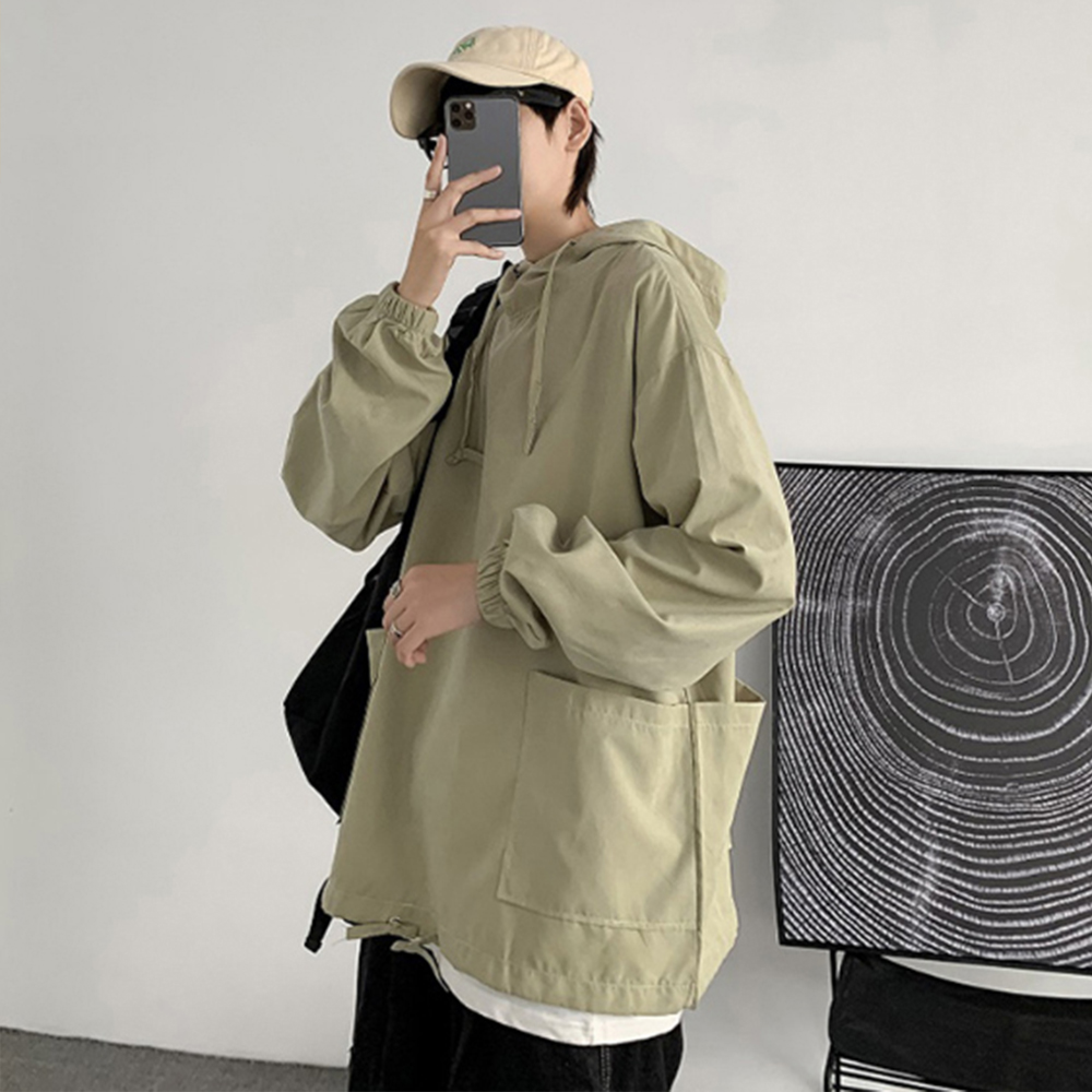 아노락 바람막이 남자 후드 봄 가을 자켓 재킷 여름 긴팔 상의 티셔츠 티 남성 남학생 - 상품 이미지