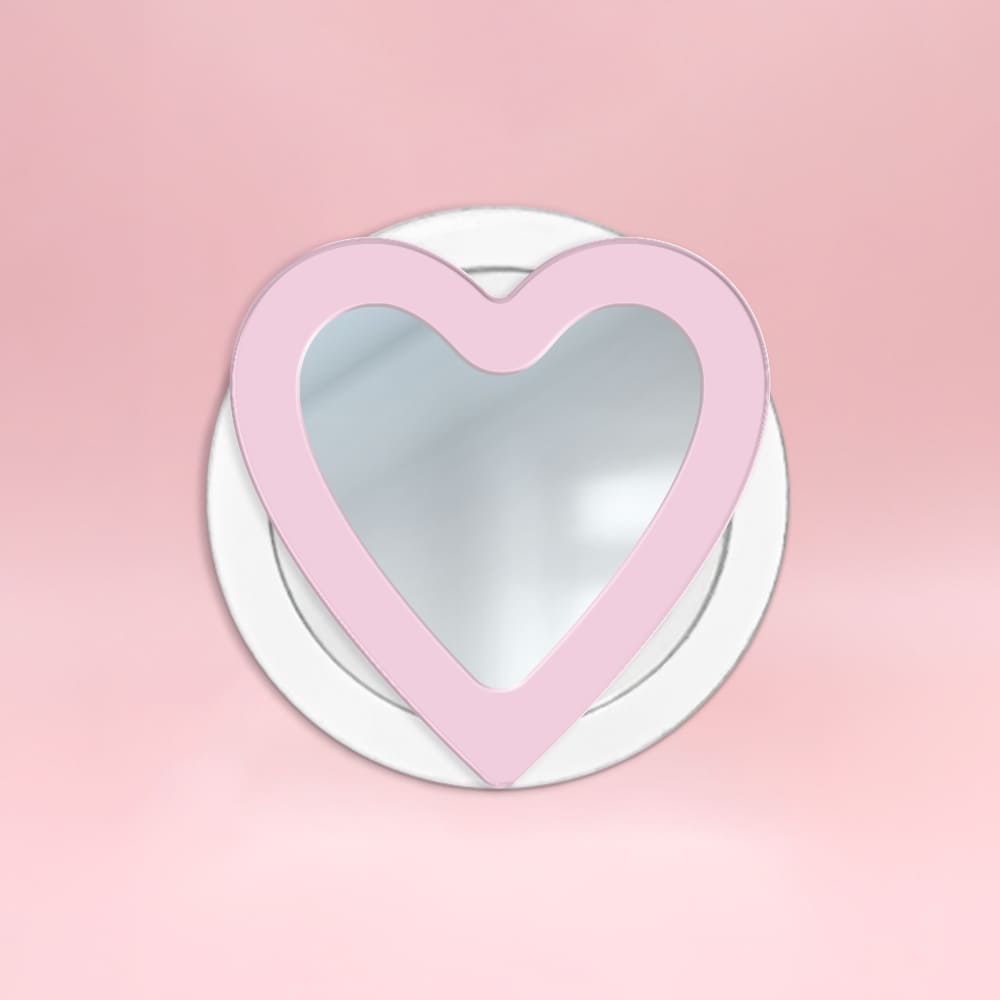 168cm 맥세이프 그립톡 미러 거울 하트 핑크
