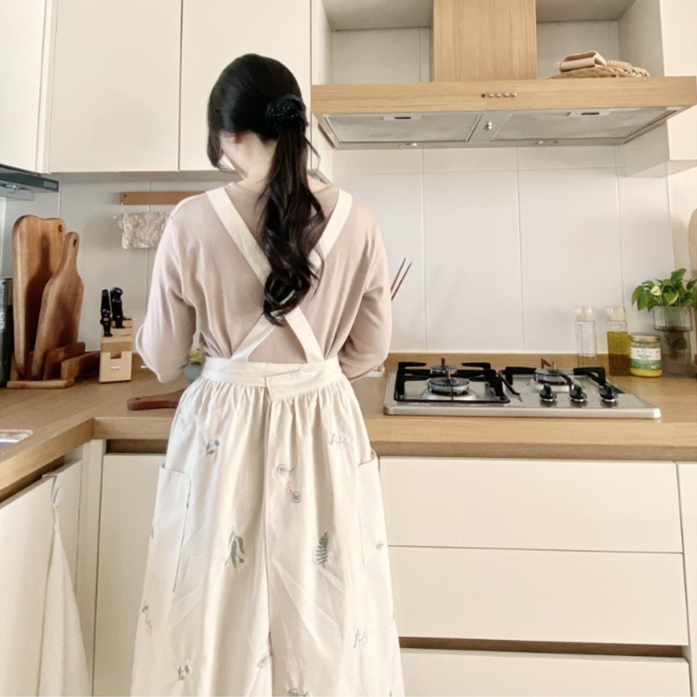 옆주머니앞치마 공주풍 X자 엉덩이덮는 신혼부부 교사용 앞치마 - 상세 이미지 5