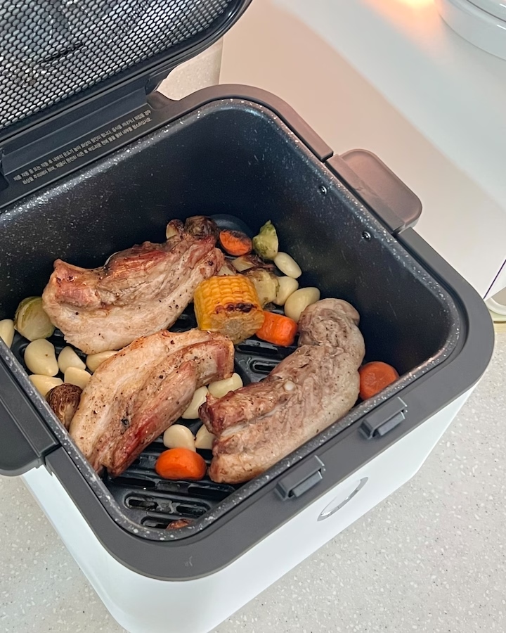 스팀 에어프라이어 디지털화면 에어프라이기 오븐 형 유리 에어후라이기 트레이더스 까르페