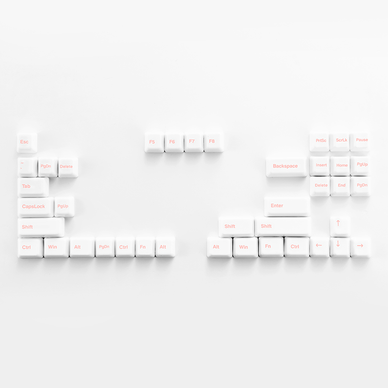 Cerakey 세라키 키캡 도자기 세라믹 키캡 B세트 Ceramic Keycaps 화이트 영어각인 - 상세 이미지 4