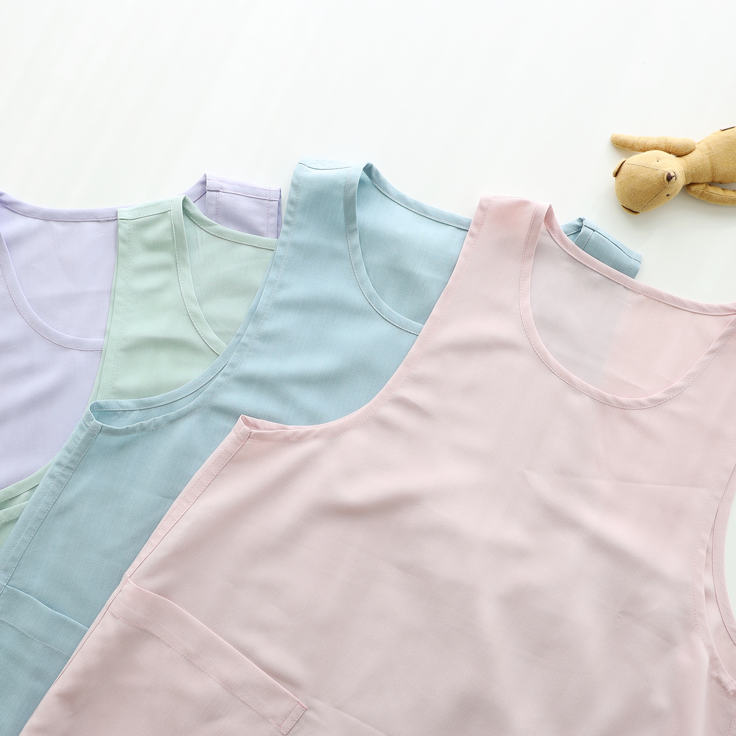 [미소쌤] 솜사탕 앞치마 어린이집 카페 미용 보육교사 빅사이즈 유치원