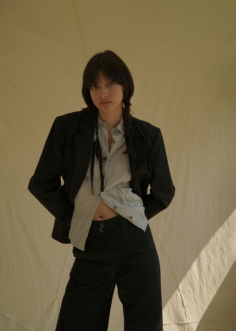 루드 코튼 나일론 와이드 롱 지퍼 디테일 팬츠 국산 원단 Pants 01 - 상세 이미지 2