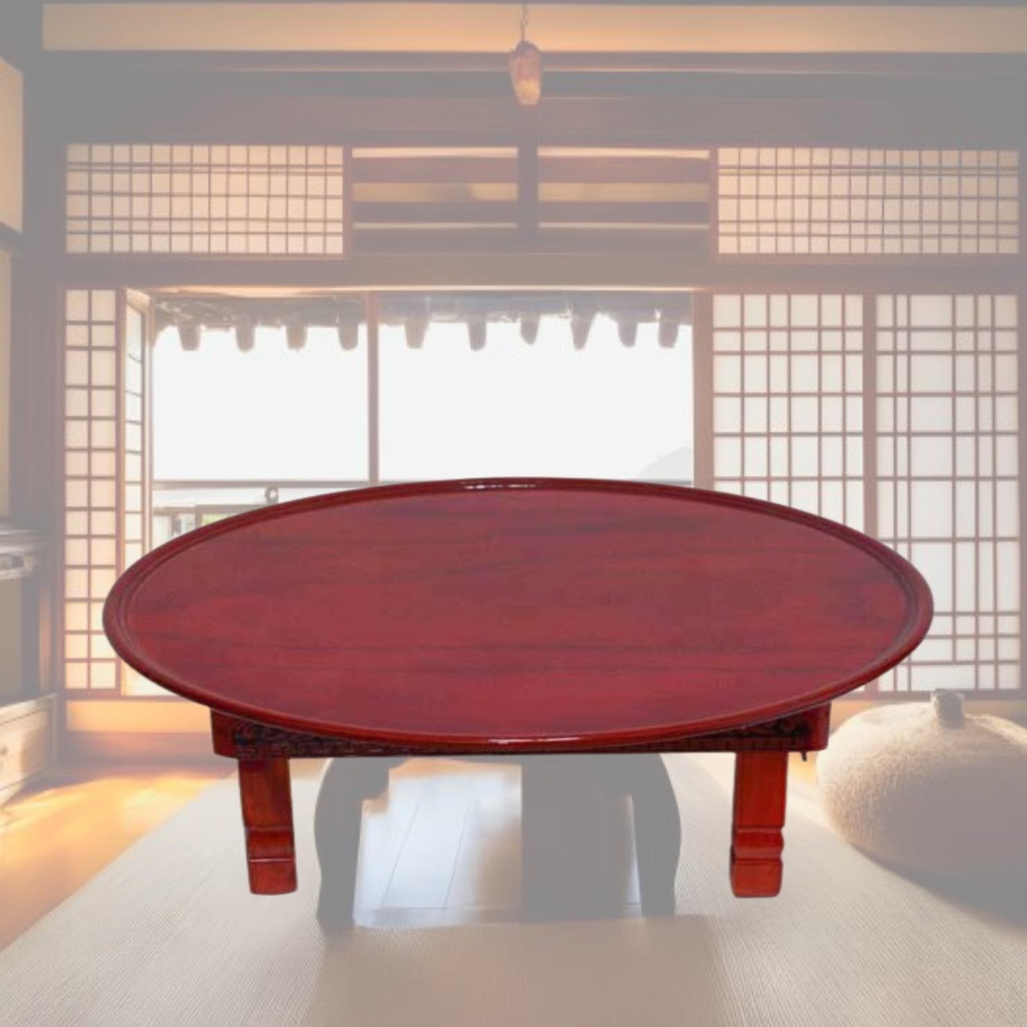 동그란 밥상 둥근 교자상 가정용 손님 초대상 대형 밥상 90cm