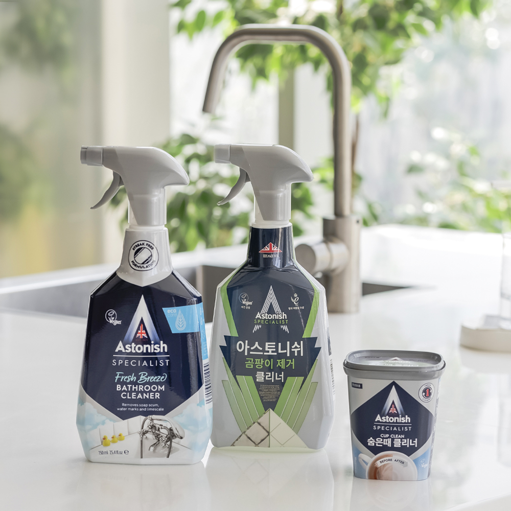 [본사] 아스토니쉬 5분 욕실청소 3종 세트 (곰팡이+배스룸+숨은때)