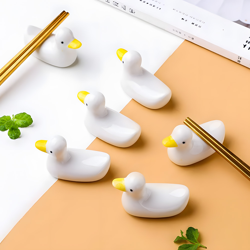 오리 수저받침대 도자기 젓가락 숟가락 스푼홀더 거치대 테이블데코 6p세트 - 상세 이미지 3