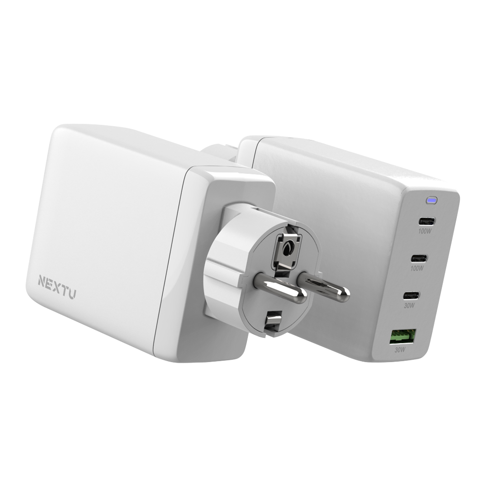 넥스트유 추오닉 100W 4포트 USB PD PPS GaN 멀티 초고속 접지충전기 - 상품 이미지