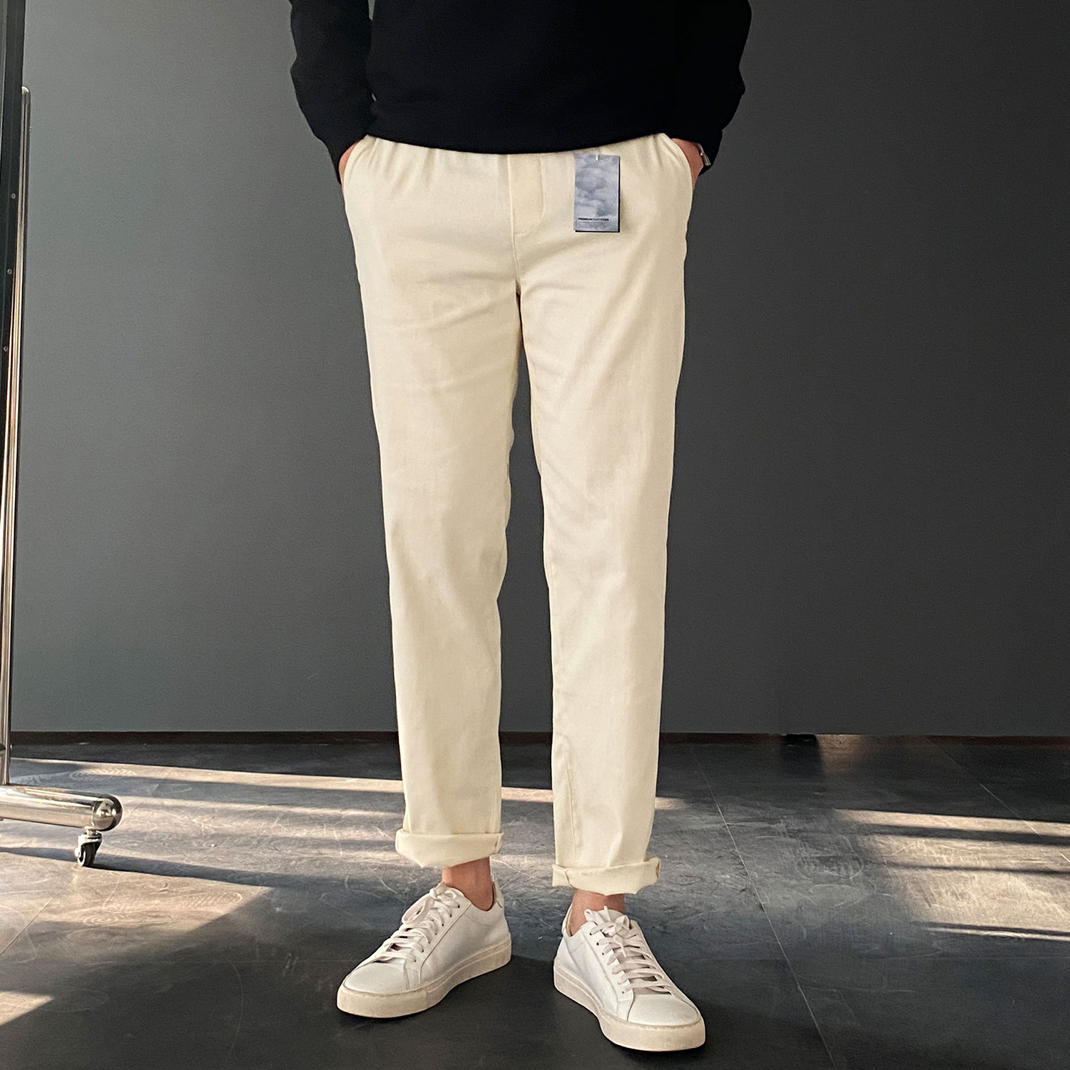 남자밴딩팬츠 남자치노팬츠 면바지 - 상품 이미지