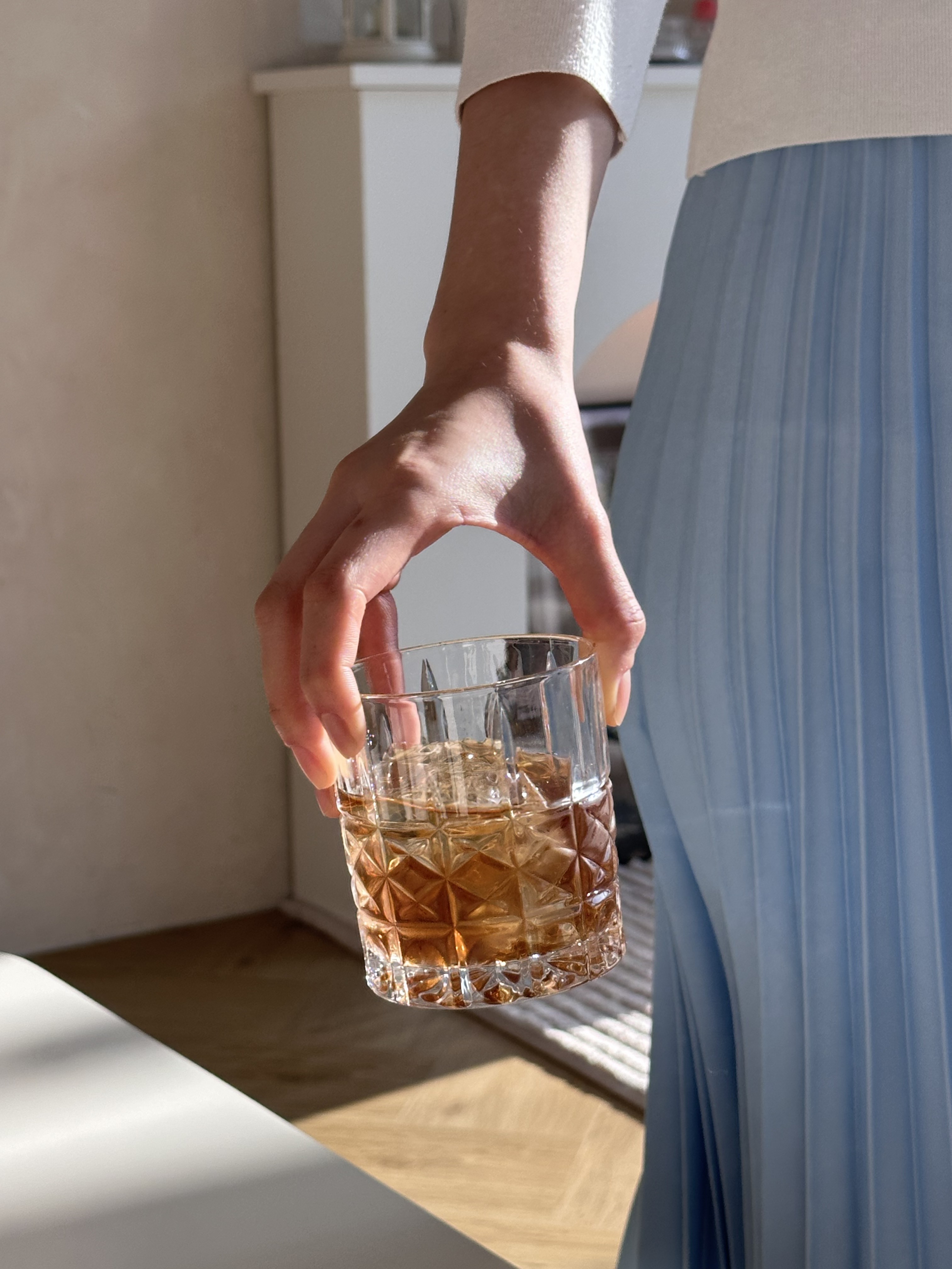 플리츠 위스키 온더락잔 언더락잔 크리스탈 글라스