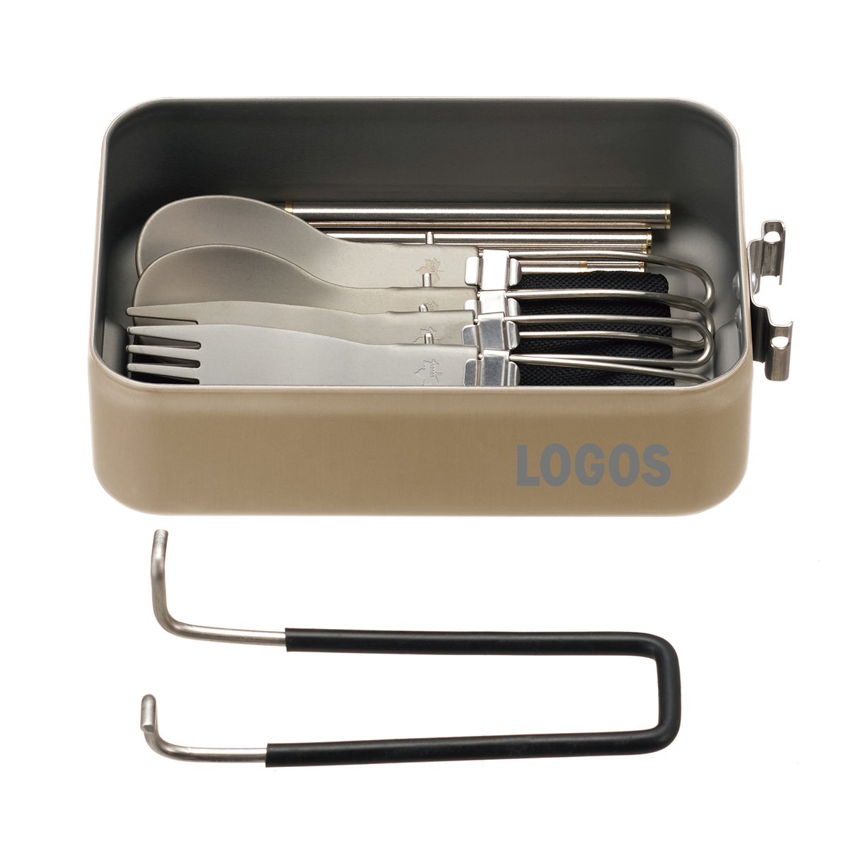 로고스 컬러 메스틴 캠핑반합 베이지 사각반합 백패킹 등산 휴대용 경량 코펠 1-2인용