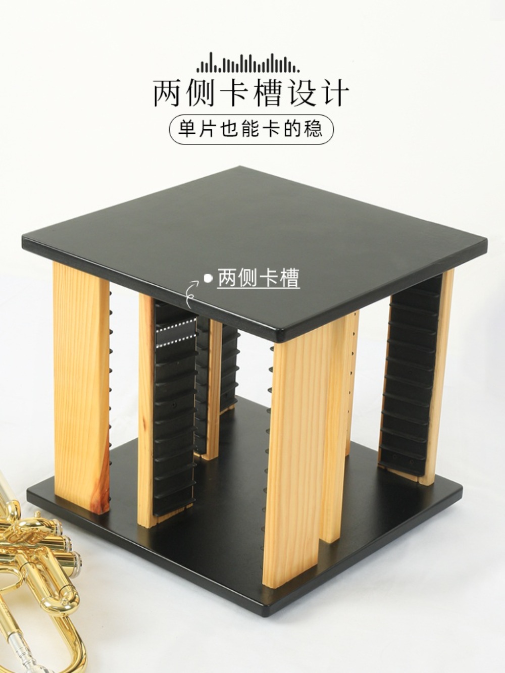 CD수납장 DVD CD장식장 보관함 정리함 씨디장 진열대 틈새장 원목 cd꽂이 - 상세 이미지 3