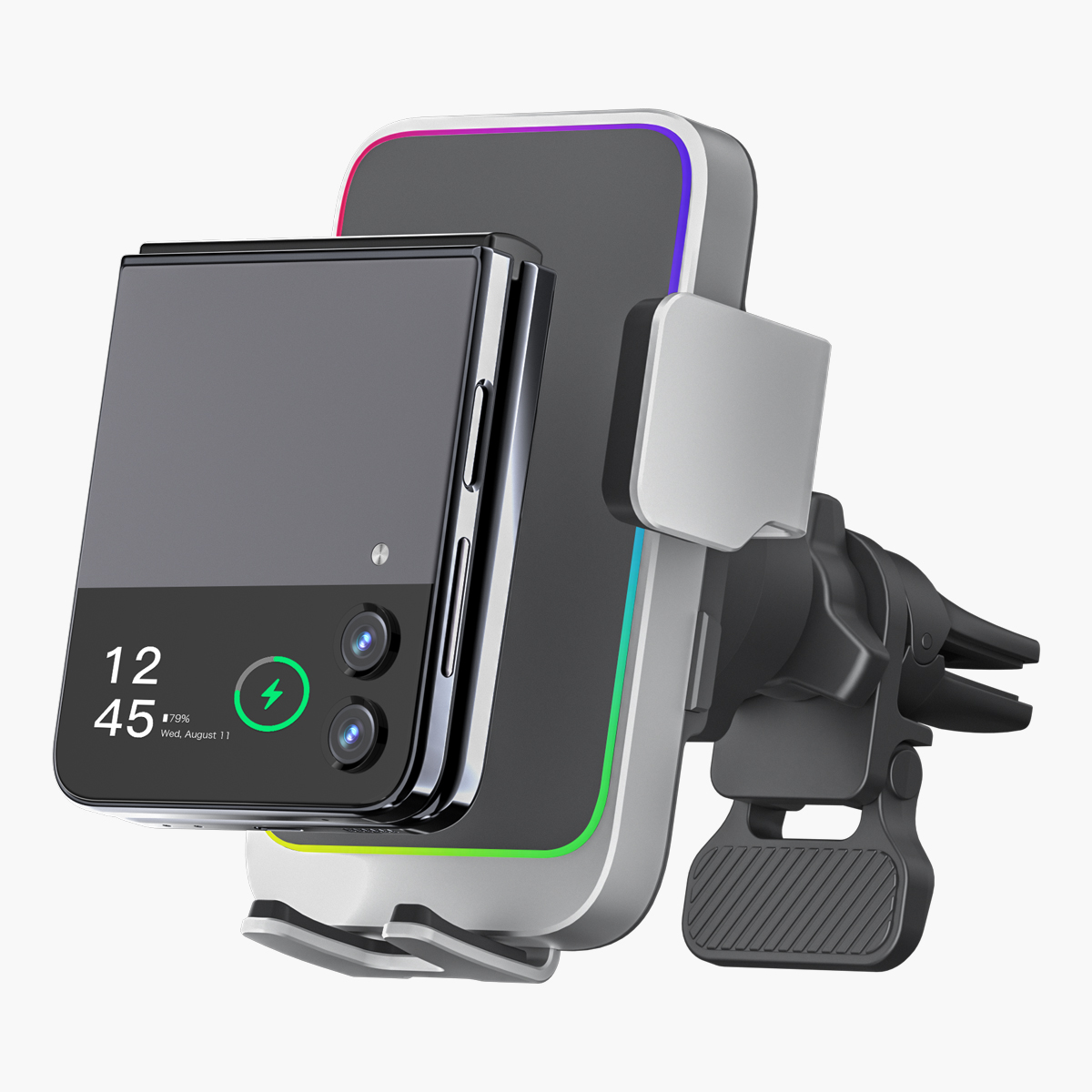 카플 더마운트 차량용 핸드폰 거치대 15W 고속 휴대폰 무선 충전기+증정품 6종