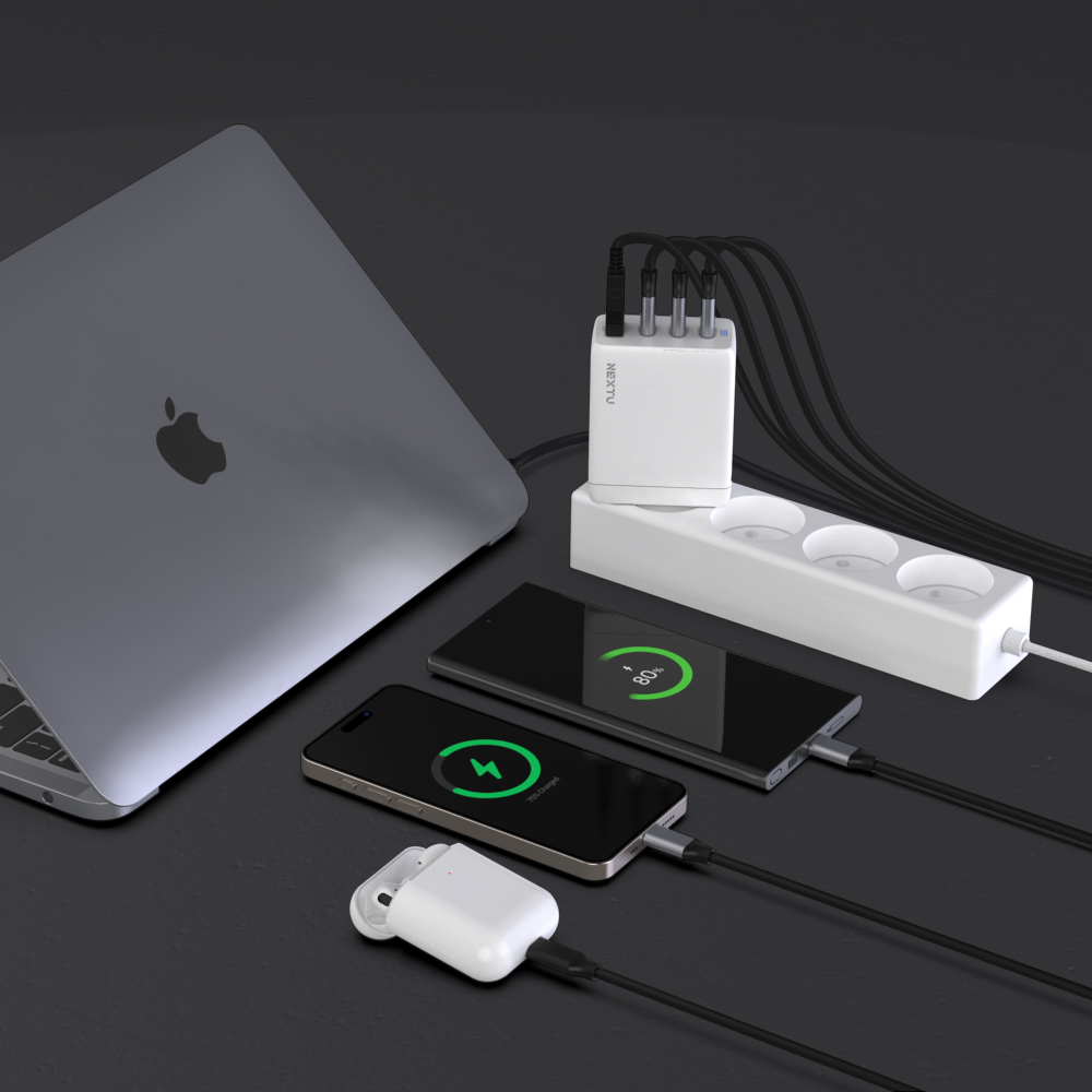 넥스트유 추오닉 100W 4포트 USB PD PPS GaN 멀티 초고속 접지충전기 - 상세 이미지 5