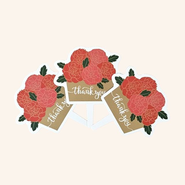 카네이션 바구니 케이크 데코픽 미니케이크 데코레이션 어버이날 스승의날 - 상세 이미지 2