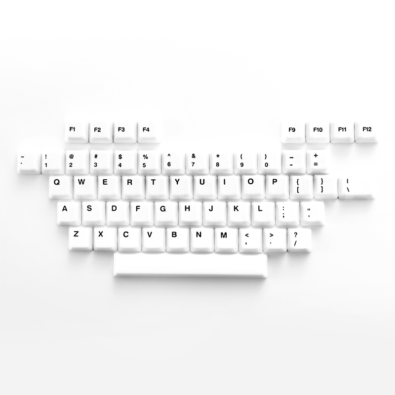 Cerakey 세라키 키캡 도자기 세라믹 키캡 A세트 Ceramic Keycaps 화이트 영문각인 - 상품 이미지