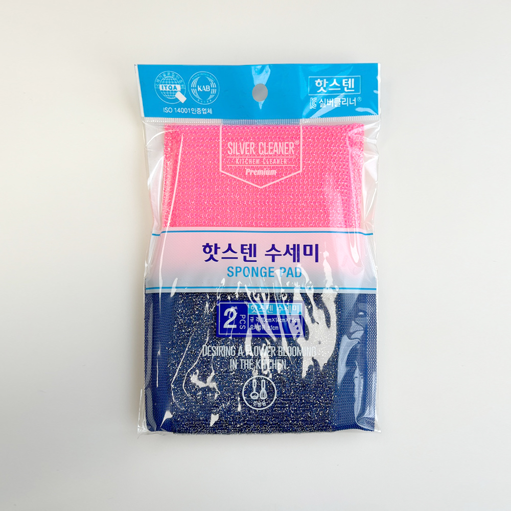 금천 실버클리너 핫스텐수세미 2매입 - 상세 이미지 2